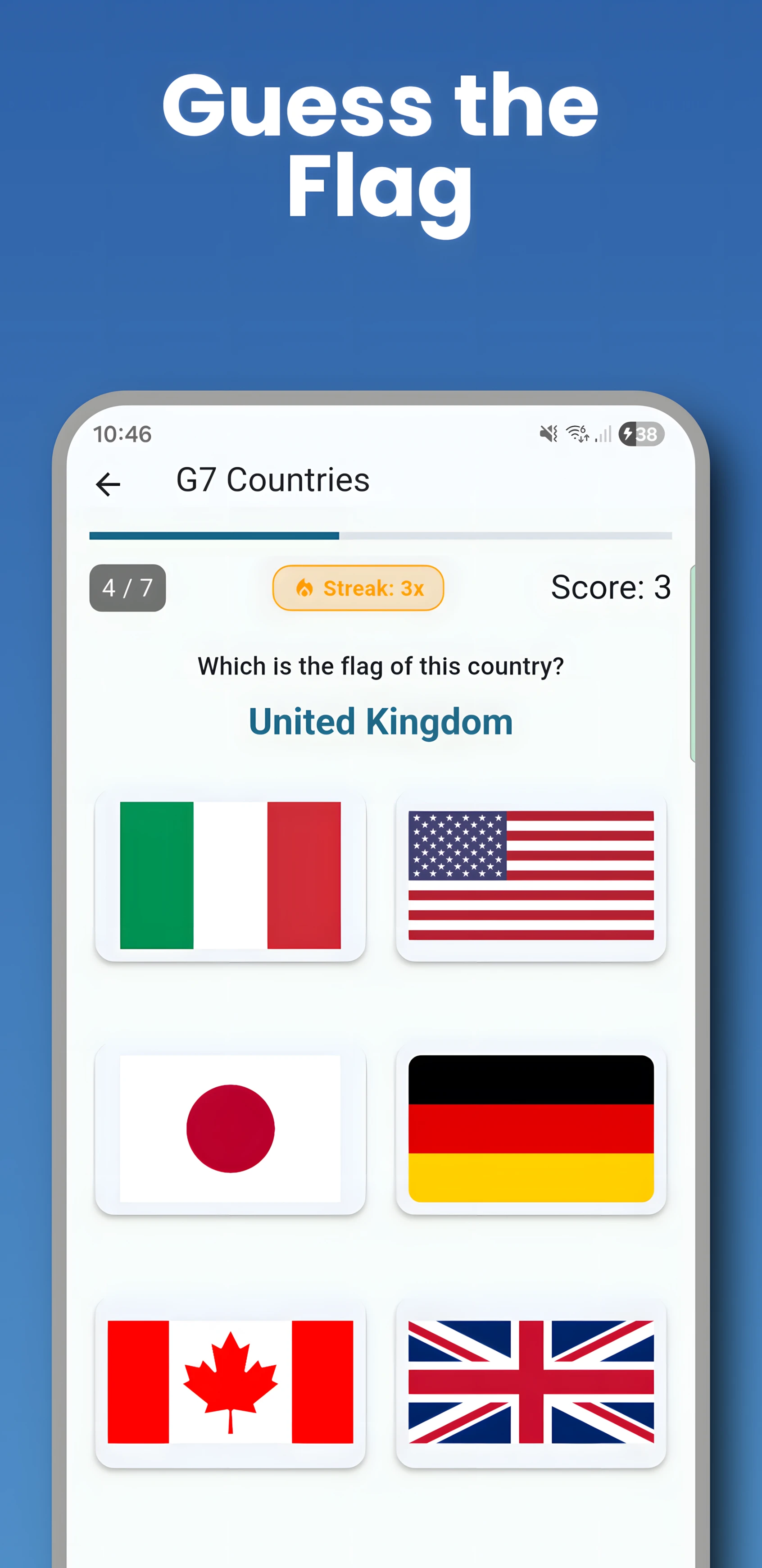 Guess the country by its flag